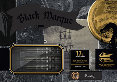 Target BLACK MARQUE FLARE 90% 17G 2BA SOFT TIP DARTS 2022 #210203
